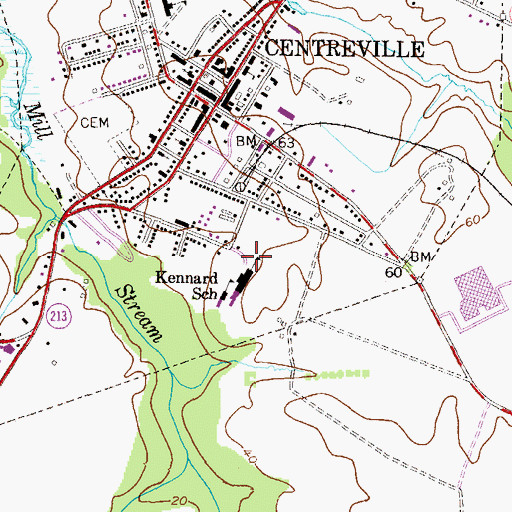 Topographic Map of Kennard Elementary School, MD
