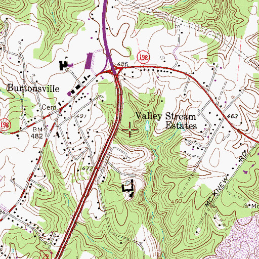 Topographic Map of Childway School, MD