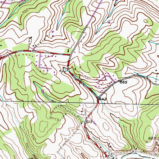 Topographic Map of Mount Airy Mennonite School, MD