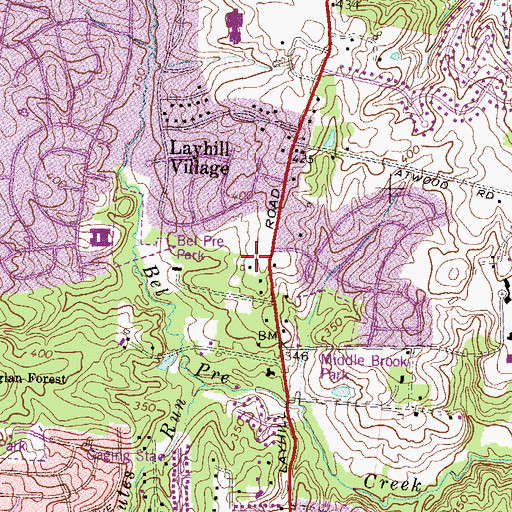 Topographic Map of Faith Arts Academy, MD