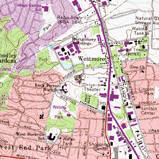 Topographic Map of Early Childhood Center, MD