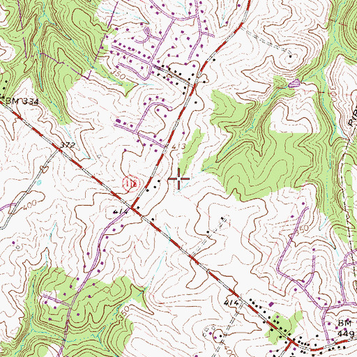 Topographic Map of The Circle School, MD