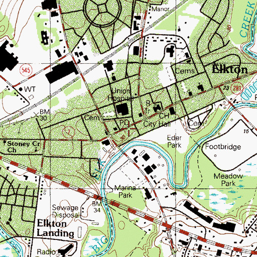 Topographic Map of The Childrens Hour, MD