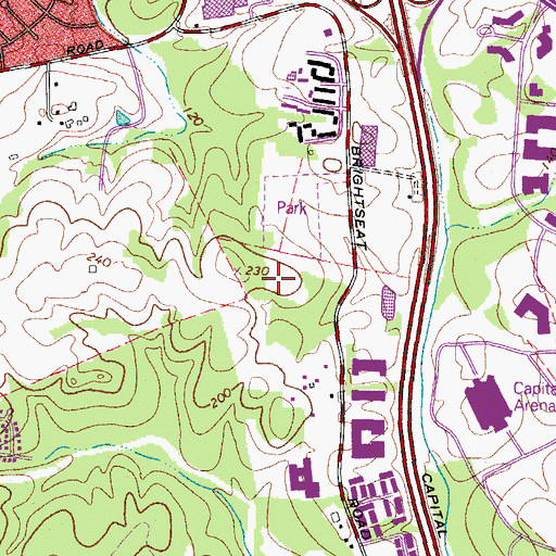Topographic Map of Jericho Christian Academy, MD