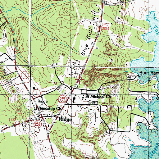 Topographic Map of Saint Michael's School, MD