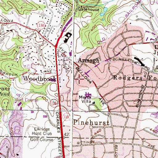Topographic Map of Woodbrook Early Education Center, MD