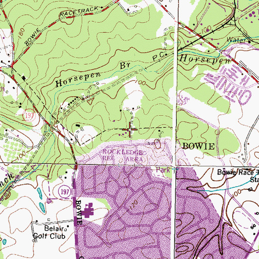 Topographic Map of Bowie Montessori Children's House, MD