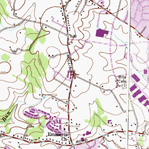 Topographic Map of Deer Park Childrens Center, MD