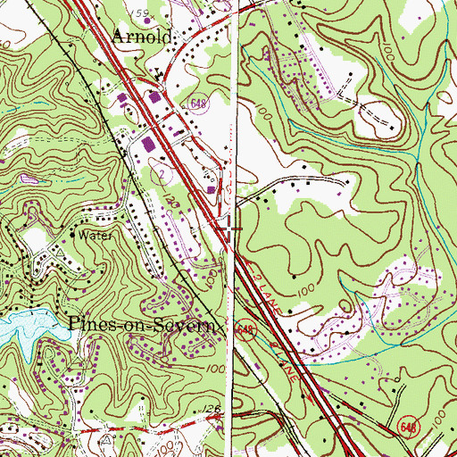 Topographic Map of Antioch Christian School, MD