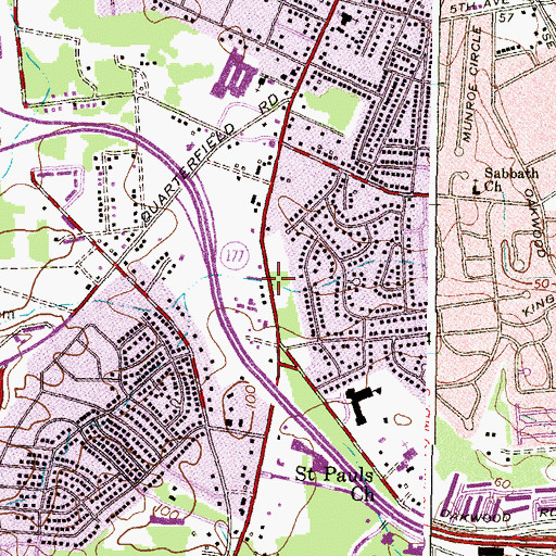 Topographic Map of Tree of Life Christian Academy, MD