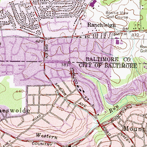 Topographic Map of Ner Tamid Montessori Preschool, MD