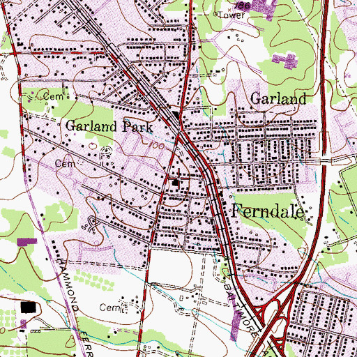 Topographic Map of Ferndale Early Education Center, MD