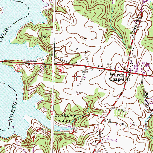 Topographic Map of Liberty Christian School, MD