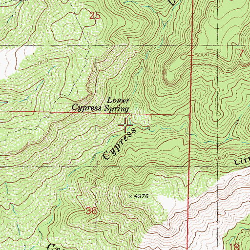 Topographic Map of Little Cypress Creek, AZ