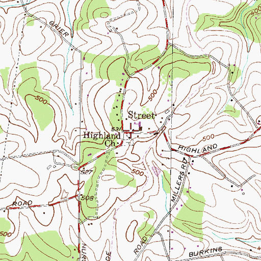 Topographic Map of Children's Center of North Harford, MD