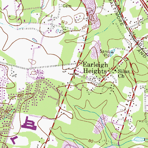 Topographic Map of Edinboro Early School, MD