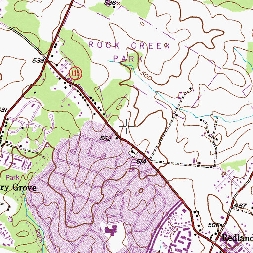 Topographic Map of Covenant Life School, MD