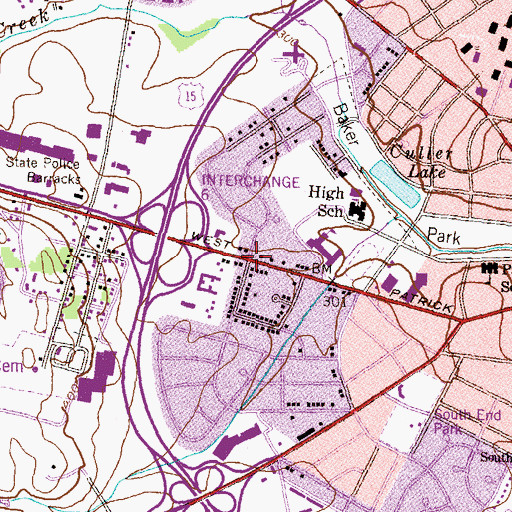Topographic Map of Trinity Center for Early Childhood, MD