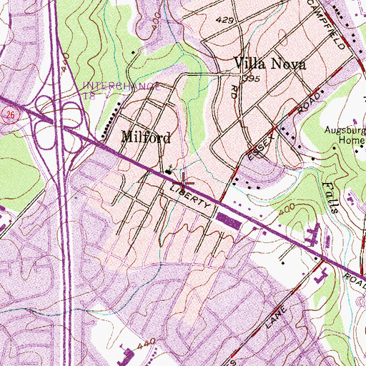 Topographic Map of Pilgrim Christian Day School, MD