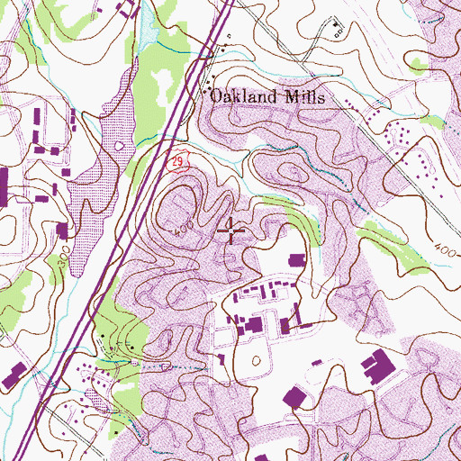 Topographic Map of Children's House Montessori School, MD