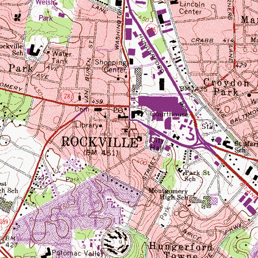 Topographic Map of Christ Episcopal School, MD