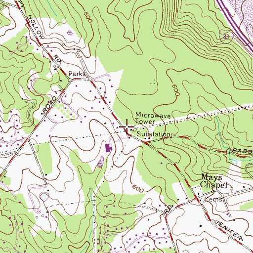 Topographic Map of Padonia Park Child Center, MD