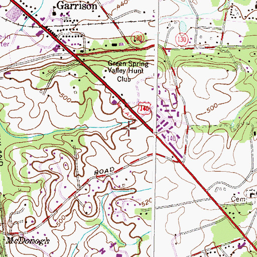 Topographic Map of Kiddie Academy - Owings Mills, MD