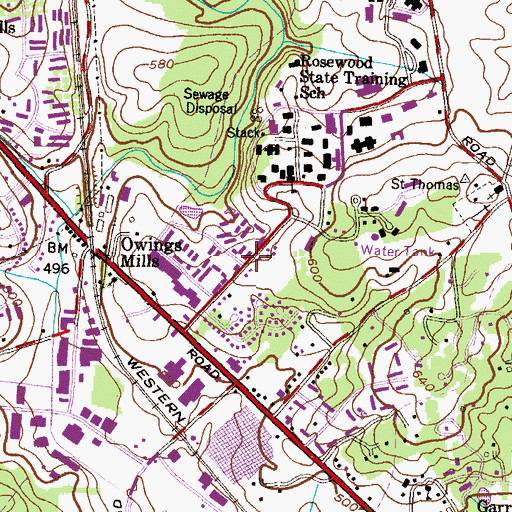 Topographic Map of Torah Institute of Baltimore Elementary School, MD