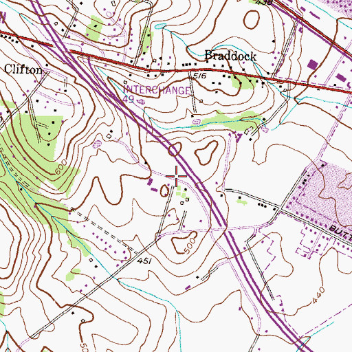 Topographic Map of Frederick Christian Academy, MD