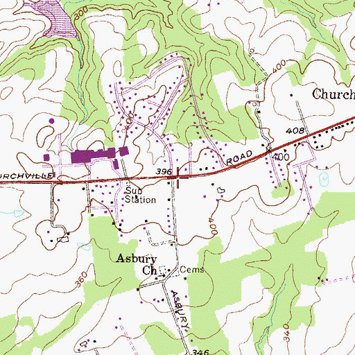 Topographic Map of Monarch Montessori School Kindergarten, MD