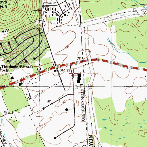 Topographic Map of Kiddie Academy of Elkton, MD