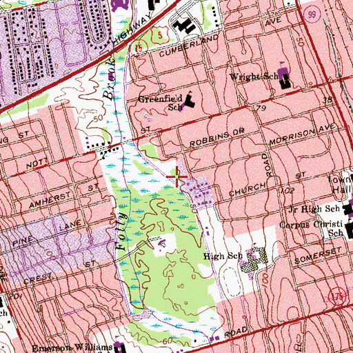 Topographic Map of Indian Reef, CT