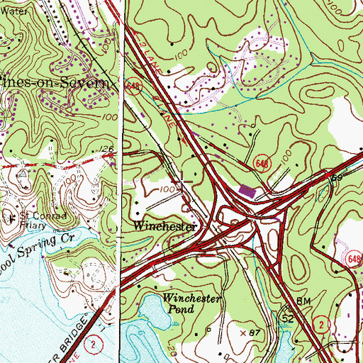 Topographic Map of Montessori International Children's House, MD
