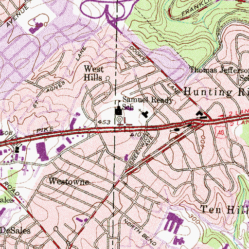 Topographic Map of Center for Creative Learning, MD