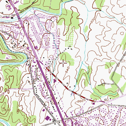 Topographic Map of Eastern Elementary School, MD