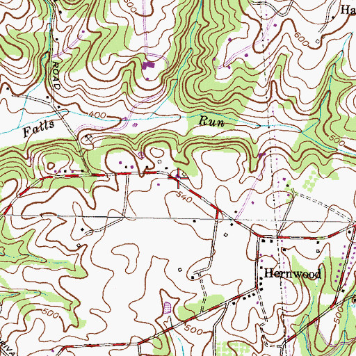 Topographic Map of Kingsway Academy, MD