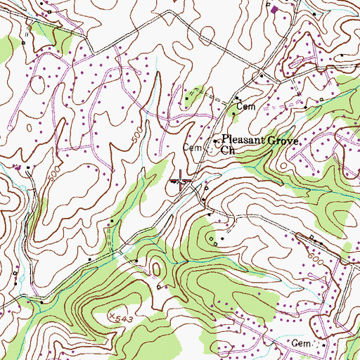 Topographic Map of Friends Meeting School, MD