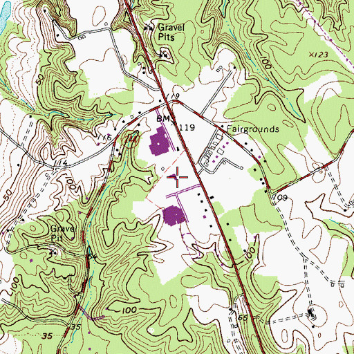 Topographic Map of Saint Mary's College Alternative Learning Center, MD
