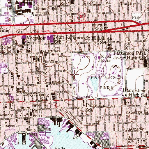 Topographic Map of The Salvation Army Day Care Center, MD