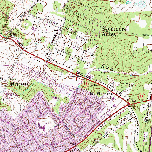 Topographic Map of Norbeck Montessori Center, MD