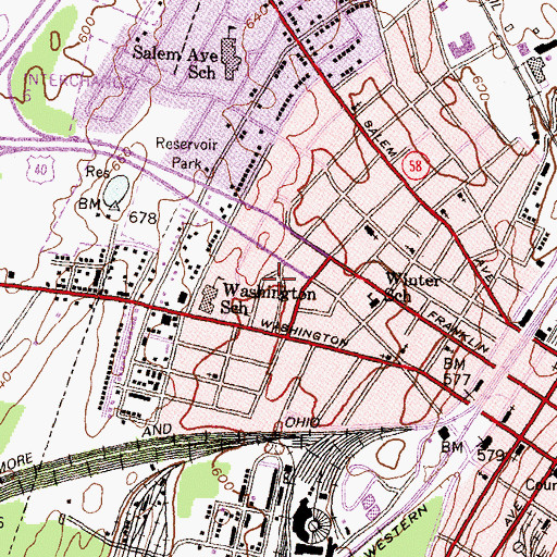 Topographic Map of Truth Christian Academy, MD