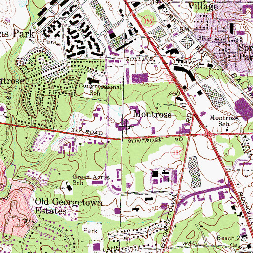 Topographic Map of Ganon Gil Preschool, MD