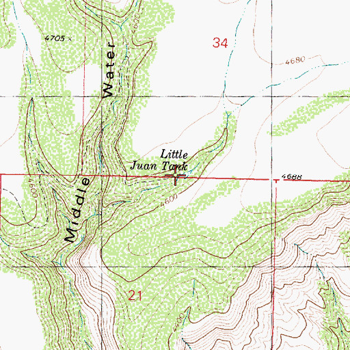 Topographic Map of Little Juan Tank, AZ