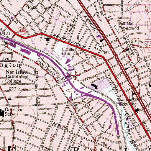 Topographic Map of Baltimore Junior Academy, MD