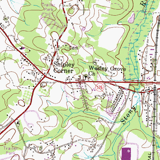 Topographic Map of Wesley Grove Pre-kindergarten, MD