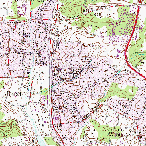 Topographic Map of Good Shepherd Preschool, MD