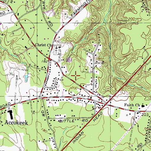 Topographic Map of Accokeek College Preparatory School, MD