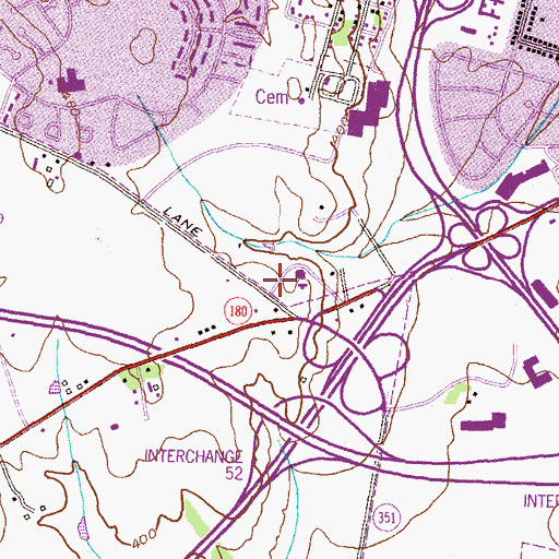 Topographic Map of Saint John's Literary Institution, MD