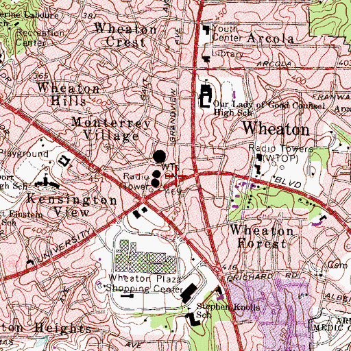 Topographic Map of Pathways School - Springville, MD