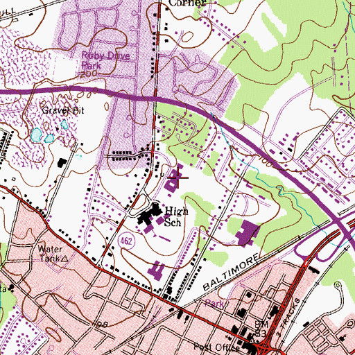 Topographic Map of Center for Educational Opportunity, MD